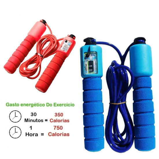 Corda de Pular com contador de giro Exercício Funcional Academia Fitness