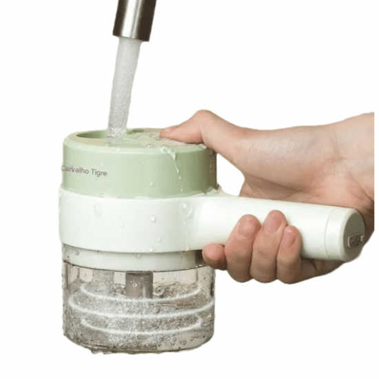 Cortador Triturador Elétrico Multifuncional Para Vegetais E Carnes Elétrico De Legumes 4 Em 1 Sem Fio