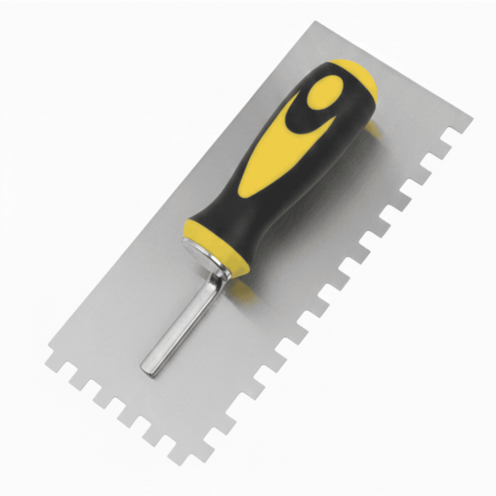 Desempenadeira aço 12x28cm Dentada 8mm Cabo fechado