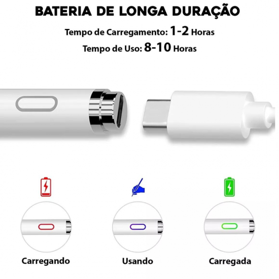 Caneta Touch Screen Ponta Fina Desenho iPad iPhone Android