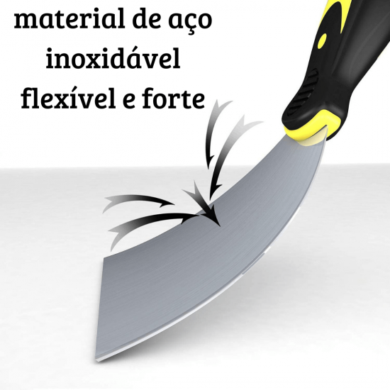 Espátula Pedreiro Pintor Aço Inox Profissional Cabo Em Borrachado