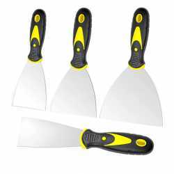 Espátula Pedreiro Pintor Aço Inox Profissional Cabo Em Borrachado