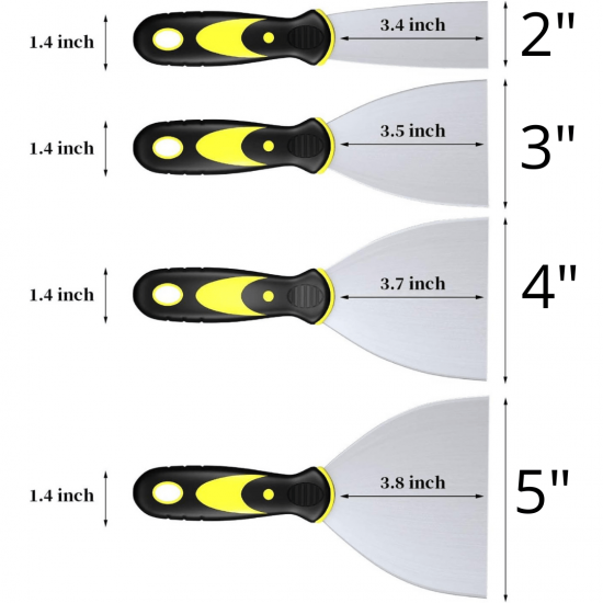 Espátula Pedreiro Pintor Aço Inox Profissional Cabo Em Borrachado