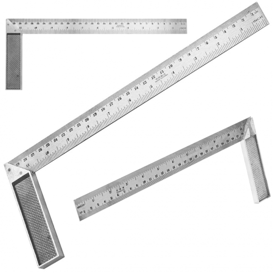 Esquadro De Aço Inox 12'' 30 Cm