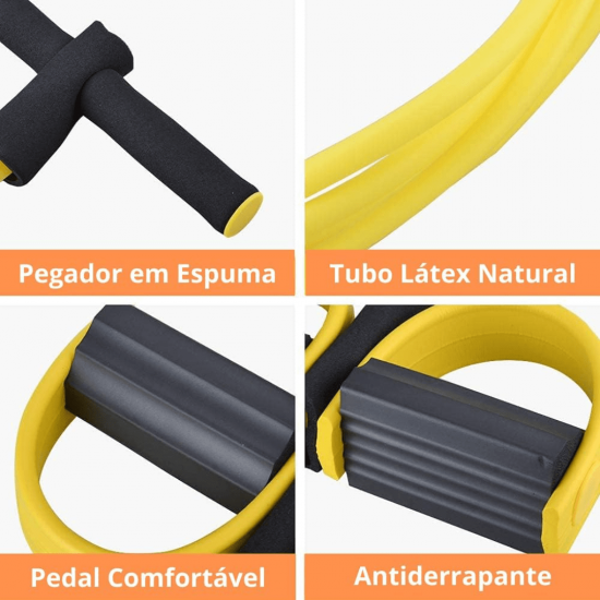 Extensor Elástico Exercícios Academia Ginástica Tensão Forte Faixa Elástica de Resistência com Corda para Puxar MBFIT