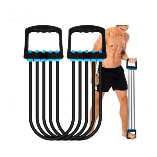 Extensor Peitoral Multifuncional De Elástico Com Ajuste De Intensidade 5 Níveis Braço Biceps Triceps Ombro Costas