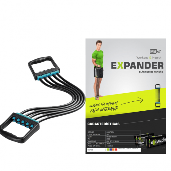 Extensor Peitoral Multifuncional De Elástico Com Ajuste De Intensidade 5 Níveis Braço Biceps Triceps Ombro Costas