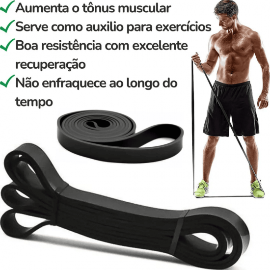 FAIXA ELASTICA SUPER BAND LEVE E MODERADA