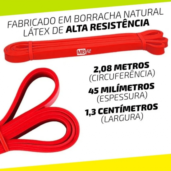 FAIXA ELASTICA SUPER BAND LEVE E MODERADA