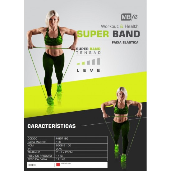 FAIXA ELASTICA SUPER BAND LEVE MB57195