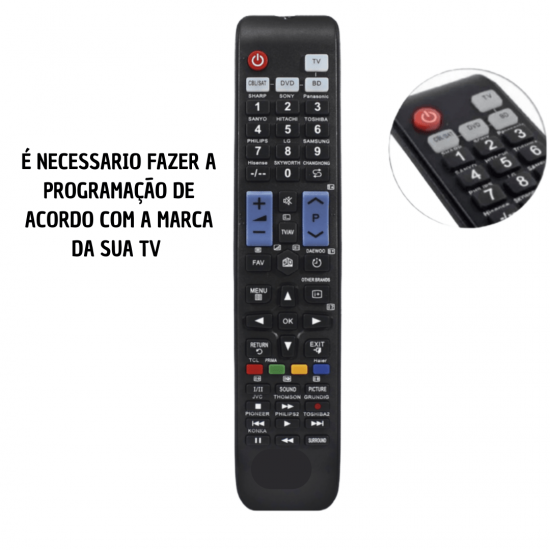 Controle Remoto Universal Tv Led Lcd