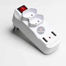 Filtro de Linha Clamper Extensão Tomada Com 2USB Bivolt
