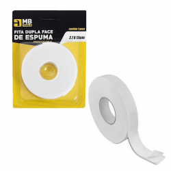 FITA ADESIVA DUPLA FACE DE ESPUMA, EM ROLO 2,7 X 17MM