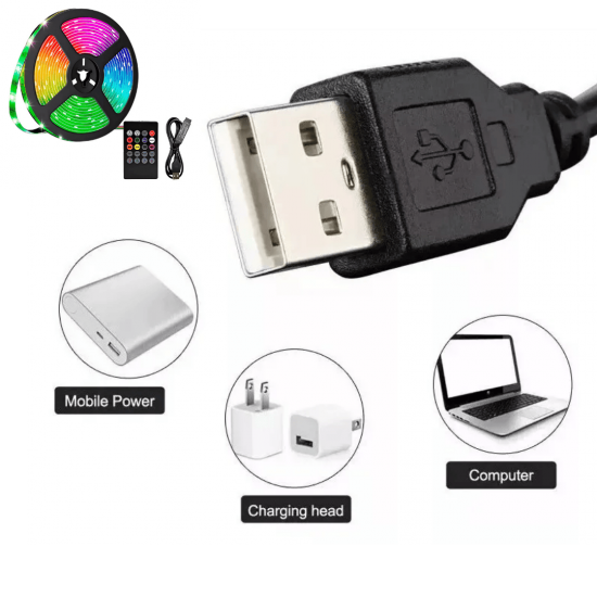 Fita LED De Luz APP Inteligente Controle Remoto RGB Música Luzes Para Quarto Sala TV Fundo Carnaval Natal