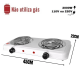 Fogareiro Cooktop Elétrico Portátil 2 bocas 2000w 127v ou 220v