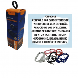 FON-10018 FONE DE OUVIDO AURICULAR COM FIO, CONTENDO MICROFONE EMBUTIDO - MARCA: INOVA PRIME.