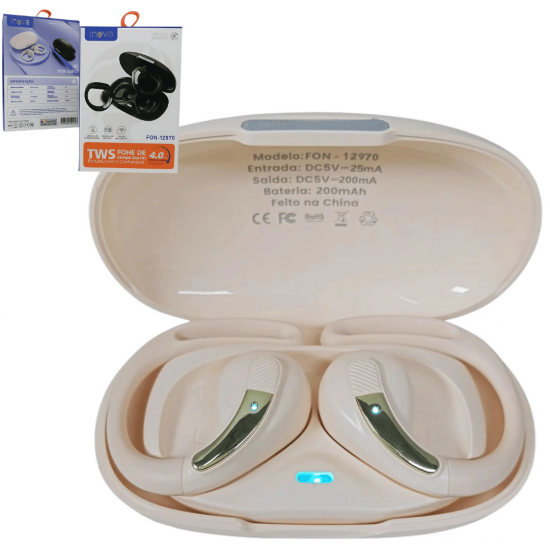 Fone De Ouvido Esportivo Sem Fio Bluetooth Auriculares TWS