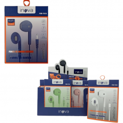 FON-7618 * FONE DE OUVIDO, COM FIO, MARCA INOVA, BRANCO