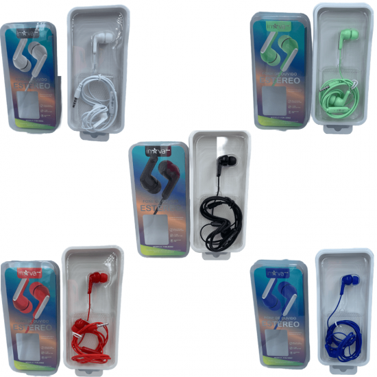 FONE DE OUVIDO ESTEREO MODELO FON-30062 MARCA INOVA PRIME