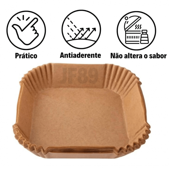 Forma De Airfryer Descartavel Antiaderente De Papel Cozinha Fritadeira Cozimento Protetor Forro Tapete