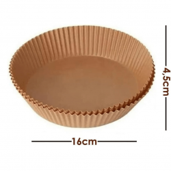 Forma de airfryer descartavel antiaderente de papel cozinha redondo fritadeira cozimento protetor forro tapete