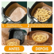 Forma de airfryer descartavel antiaderente de papel cozinha redondo fritadeira cozimento protetor forro tapete