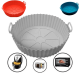 Forma de Silicone Flexível para Fritadeira Air Fryer Forno e Microondas
