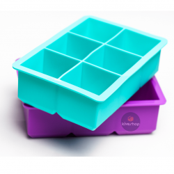 Forma De Silicone Gelo Cubo Grande 6 Cubos Drink Whisky Top