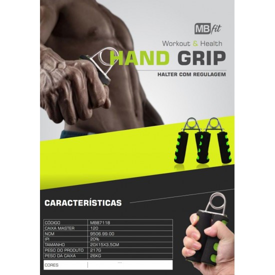 Hand Grip Aparelho Exercícios Mão Antebraço Fisioterapia