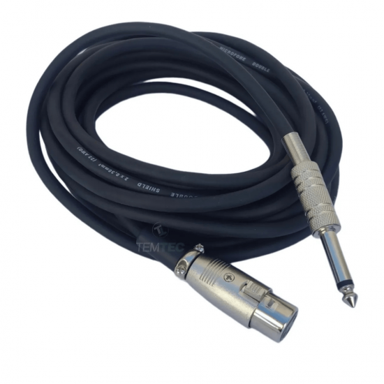 Cabo P10 Mono X 1 Xlr Macho Canon Mono 5 Metros