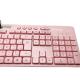 Teclado Multimídia USB Pink Feminino Smart Suporte