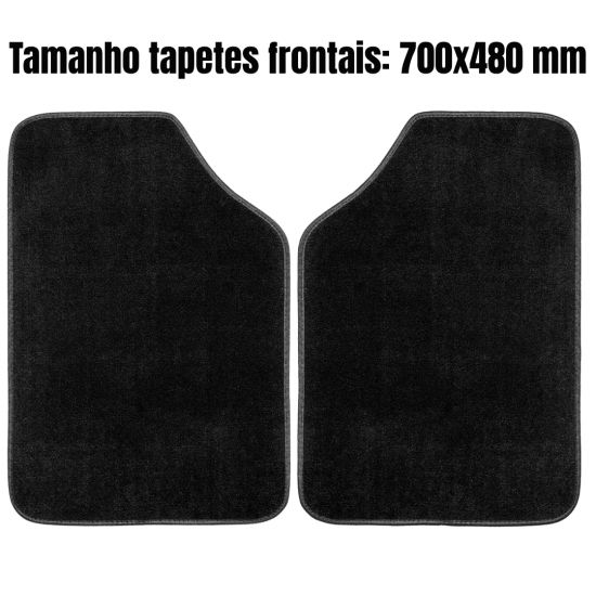 Jogo Tapete De Carpete Luxo Preto