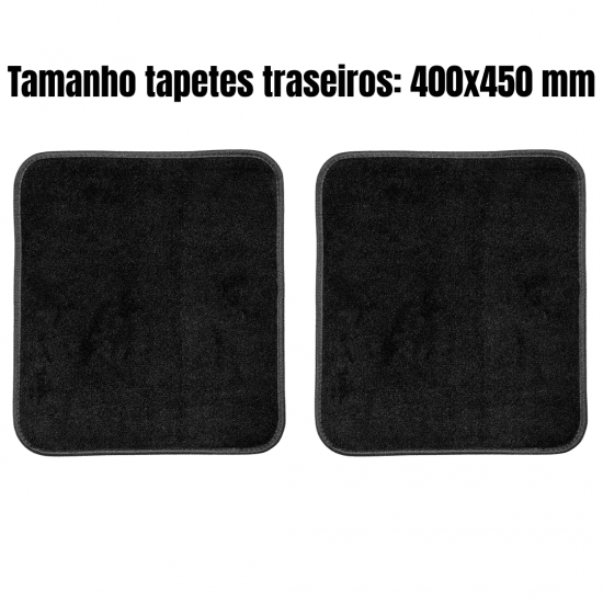 Jogo Tapete De Carpete Luxo Preto
