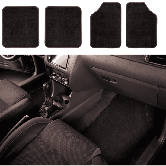 Jogo Tapete De Carpete Luxo Preto