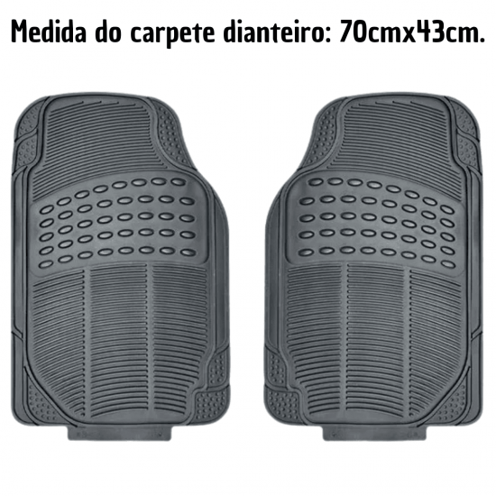 Jogo Tapete Carro Automotivo Borracha Universal 4 Peças
