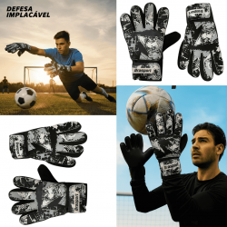 Luva Goleiro Futebol Campo Futsal Salão Society - Aderência e Durabilidade