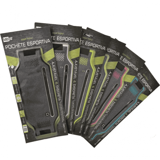 Pochete Esportiva Slim Porta Dolar Celular Cores para Corrida e Academia
