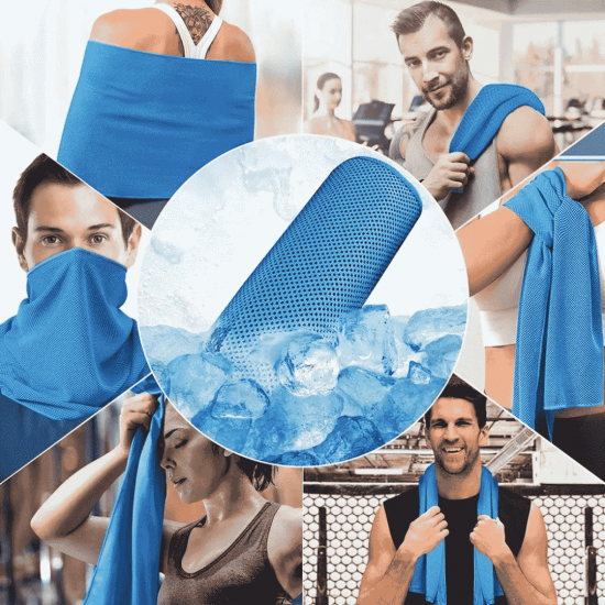 Toalha Microfibra Esportiva Academia Exercícios Treino Corrida + Estojo