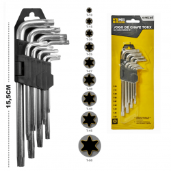 GB59140 JOGO DE CHAVE TORX MEDIO
