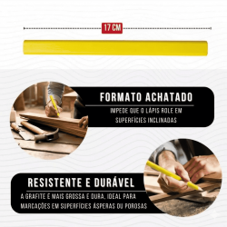 GB59209 CONJUNTO DE LAPIS DE MARCENEIRO C/ 12 PECAS