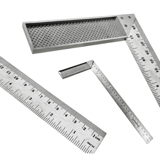 Esquadro De Aço Inox 12'' 30 Cm