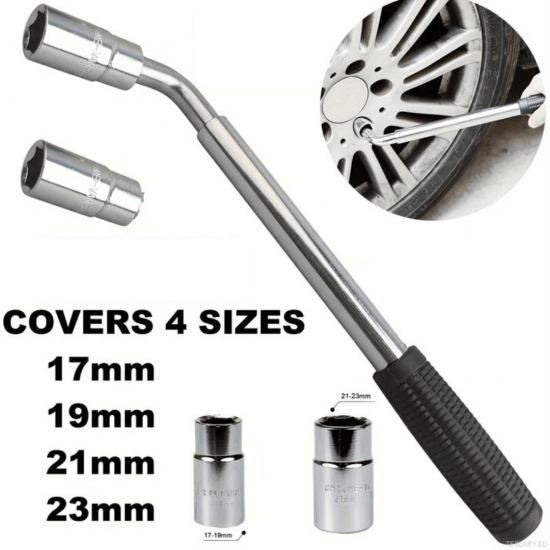 Chave Roda Tipo L Cabo Extensível Alavancagem Extra Soquete