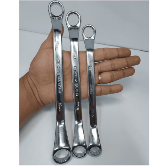 Jogo De Chave Estrela Estriada 6 Peças 8mm A 19mm Cor Cromado
