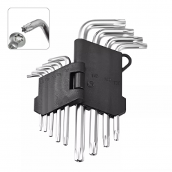Jogo Chave Torx Extra Longa  Longa  Curta Com Furo Aço Cromo Vanádio