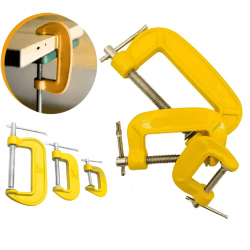 Jogo De Grampos Tipo C Com 3 Peças Carpintaria Marcenaria