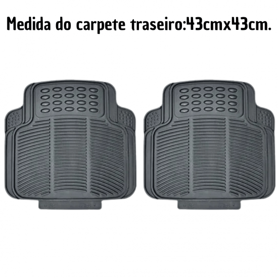 Jogo Tapete Carro Automotivo Borracha Universal 4 Peças