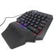 Teclado Gamer Semi Mecanico Single Hand Profissional Uma Mão Led RGB
