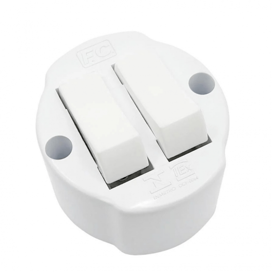 10 Interruptores Com 2 Teclas De Sobrepor redondo