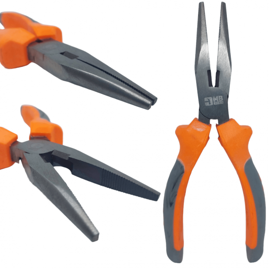 kit 10 alicates de Bico Profissional com cabo emborrachado 6 polegadas