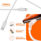 KIT 10 Cabo para iphone turbo 1m pd apple lightning tipo c usb-c ipad macbook